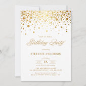 Faux Gold Foil Confetti Stippen Verjaardag Kaart (Voorkant)