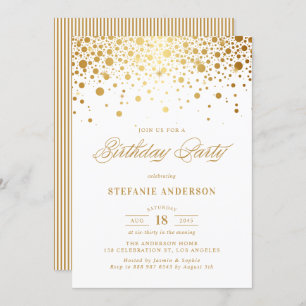 Faux Gold Foil Confetti Stippen Verjaardag Kaart