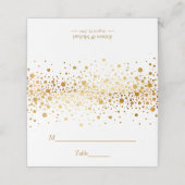 Faux Gold Foil Confetti Stippen Weddenafel Plaatskaartje (Buitenkant ongevouwen)