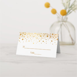 Faux Gold Foil Confetti Stippen Weddenafel Plaatskaartje