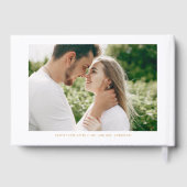 Faux Gold Foil Confetti Stippen Weddenschap Gastenboek (Achterkant)