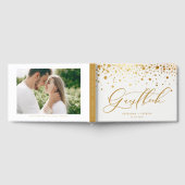 Faux Gold Foil Confetti Stippen Weddenschap Gastenboek (Volledig)