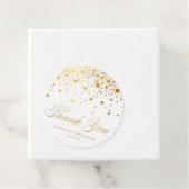 Faux Gold Foil Confetti Stippen Weddenschap Hartel Bedankjes Labels (In situ)