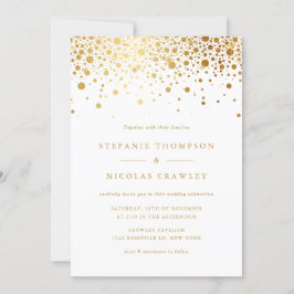 Faux Gold Foil Confetti Stippen Weddenschap Kaart