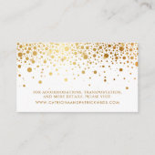 Faux Gold Foil Confetti Stippen Weddenschap Websit Informatiekaartje (Voorkant)