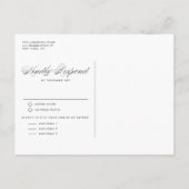 Faux Gold Foil Confetti Stippen Wedding RSVP Brief Uitnodiging Briefkaart (Achterkant)