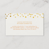 Faux Gold foil Confetti Visitekaartje (Achterkant)