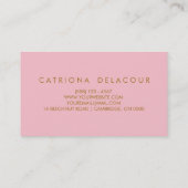 Faux Gold Foil Confetti Visitekaartje | Roze (Achterkant)