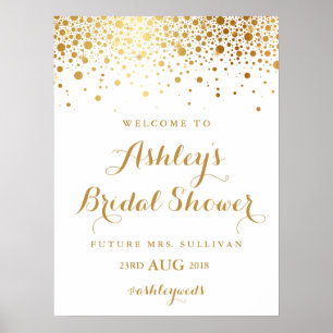 Faux Gold Foil Confetti Vrijgezellenfeest Poster