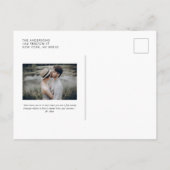 Faux Gold Foil Confetti White Weddenschap Elopemen Aankondigingskaart (Achterkant)