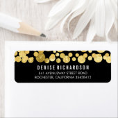 Faux Gold Foil Confetti Zwart Etiket (Insitu)