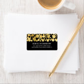 Faux Gold Foil Confetti Zwart Etiket (Insitu)