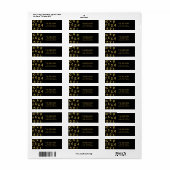 Faux Gold Foil Countdown New Year's Address Label (Full Sheet)
