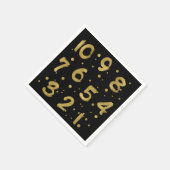 Faux Gold Foil Countdown New Year's Paper Napkins Servet (Hoek)