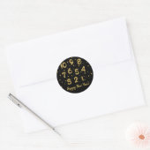 Faux Gold Foil Counting Happy New Year Sticker (Envelop)