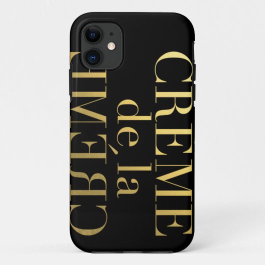 Faux Gold Foil Creme de la Creme Black Case-Mate iPhone Case (Achterkant)