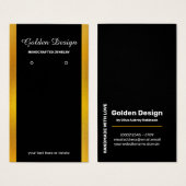 Faux Gold Foil Display Kaart - Zwart met Goud (Voorkant /achterkant)