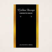 Faux Gold Foil Display Kaart - Zwart met Goud (Voorkant)