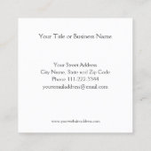 Faux Gold Foil Dog Afbeelding Square Visitekaartje (Achterkant)