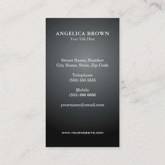 Faux Gold Foil Dog Visitekaartje (Achterkant)