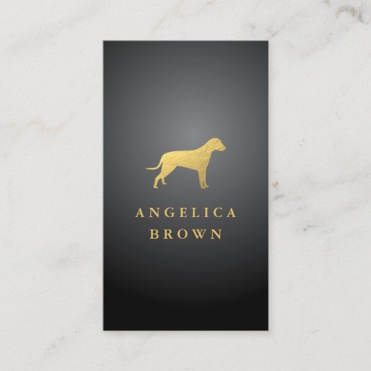 Faux Gold Foil Dog Visitekaartje (Voorkant)