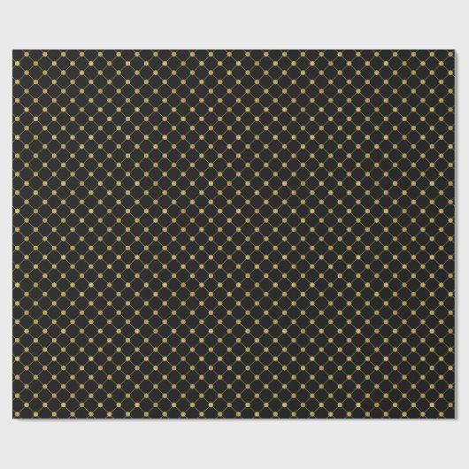 Faux Gold Foil Dot Pattern Holiday Wrapping Paper Cadeaupapier (Vlak)