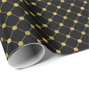 Faux Gold Foil Dot Pattern Holiday Wrapping Paper Cadeaupapier