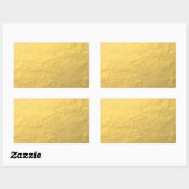 Faux Gold Foil-effect bedrukt Rechthoekige Sticker (Vel)