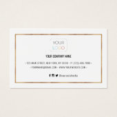 Faux Gold Foil Effect Lijst Discount Coupon Kaart (Achterkant)