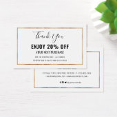 Faux Gold Foil Effect Lijst Discount Coupon Kaart (Bureau)