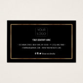 Faux Gold Foil Effect Lijst Discount Coupon Kaart (Achterkant)