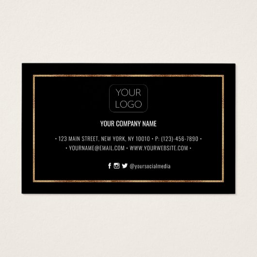 Faux Gold Foil Effect Lijst Discount Coupon Kaart (Achterkant)