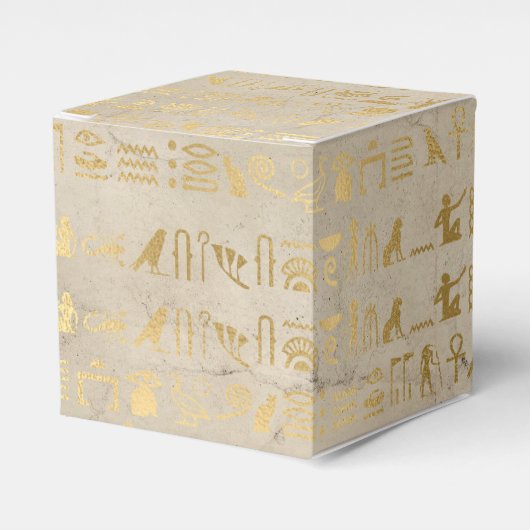 Faux Gold Foil Egyptische Dageparty Favor Box Bedankdoosjes (Voorkant Zijde)