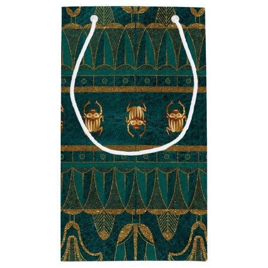 Faux Gold Foil Egyptische met de hoogste prijs Klein Cadeauzakje (Achterkant)