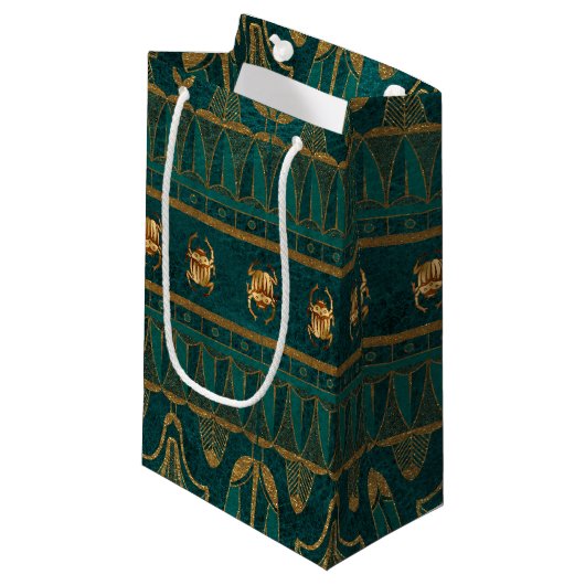 Faux Gold Foil Egyptische met de hoogste prijs Klein Cadeauzakje (Voorkant Gekanteld)