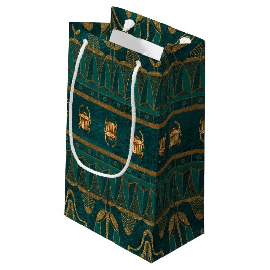 Faux Gold Foil Egyptische met de hoogste prijs Klein Cadeauzakje (Achterkant Gekanteld)