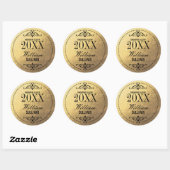 Faux Gold Foil Elegant Afstuderen Sticker (Vel)
