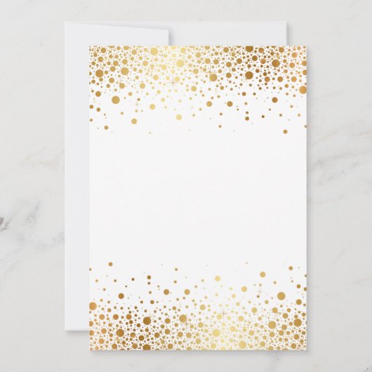 Faux Gold Foil Elegant Engagement Party - Uitnodig Kaart (Achterkant)