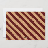 Faux Gold Foil Elegant Happy Photo | Maroon Feestdagenkaart (Achterkant)