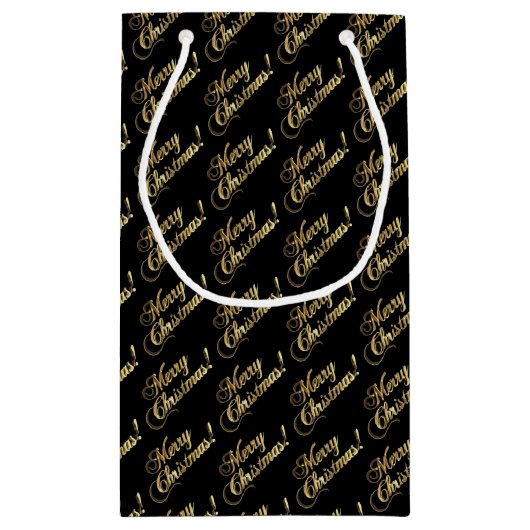 Faux Gold Foil Elegant Klein Cadeauzakje (Achterkant)