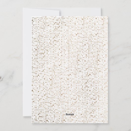 Faux Gold Foil Elegant New Years Eve Party Uitnodi Feestdagenkaart (Achterkant)