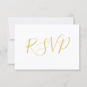 Faux Gold Foil Elegant   RSVP-Briefkaart voor brui RSVP Kaartje