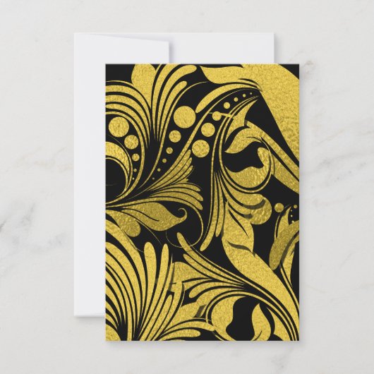 Faux Gold Foil Elegant Swashes (Voorkant)