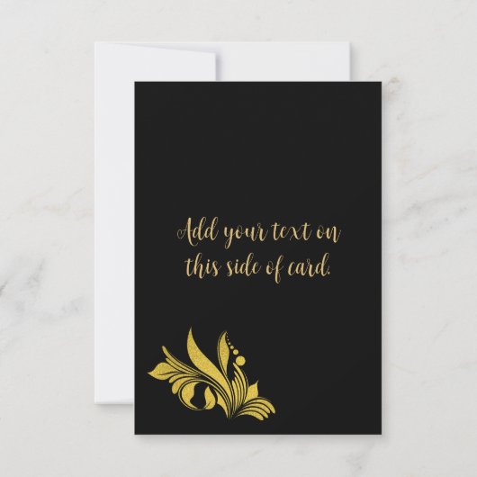Faux Gold Foil Elegant Swashes (Achterkant)