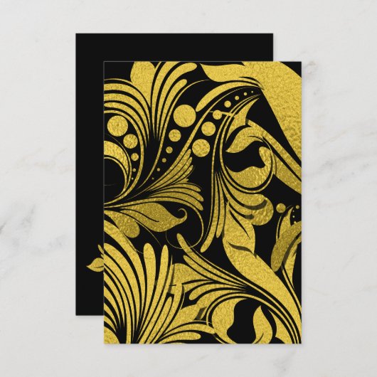 Faux Gold Foil Elegant Swashes (Voorkant / Achterkant)