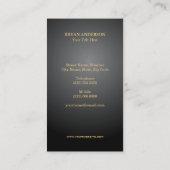 Faux Gold Foil en Black Caduceus Symbol Visitekaartje (Achterkant)