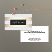 Faux Gold Foil en Black Striped Retail Gift Kaart Kortingskaartje