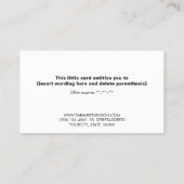 Faux Gold Foil en Black Striped Retail Gift Kaart Kortingskaartje (Achterkant)