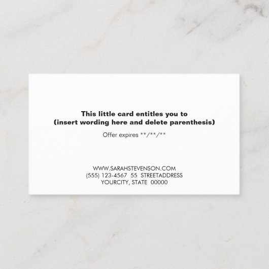 Faux Gold Foil en Black Striped Retail Gift Kaart Kortingskaartje (Achterkant)