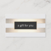 Faux Gold Foil en Black Striped Retail Gift Kaart Kortingskaartje (Voorkant)